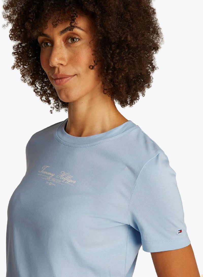 تومي هيلفيغر تيشيرت بشعار ورقبة دائرية - Image 5